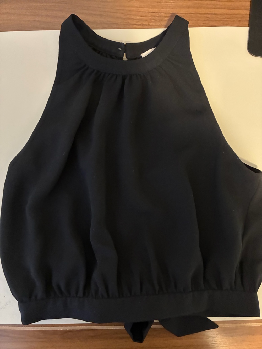 Wilfred Black Sleeveless Halter Top